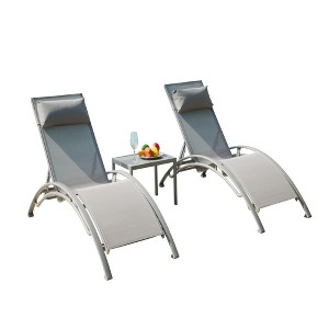 SKRAN Outdoor Patio Recliner Chairs Lounge with Adjustable Backrest and Removable Pillow for Indoor,Outdoor - 1 of 4