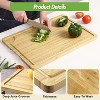 Extra Large Bamboo Cutting Board for Kitchen, Chopping Board with Juice Groove & Handles, Over Sink Cutting Board for Meat Vegetables Fruit - 4 of 4