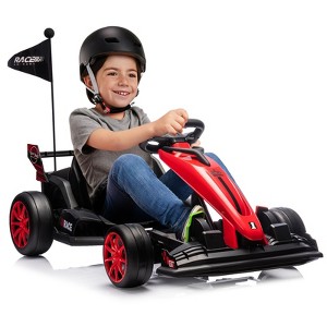Ride On Go Kart, Kids 24V 7Ah Battery Two 200W Motors, 8MPH Fast Drifting Circling Car, Adjustable Seat Electric Ride Toy, for Kids - 1 of 4