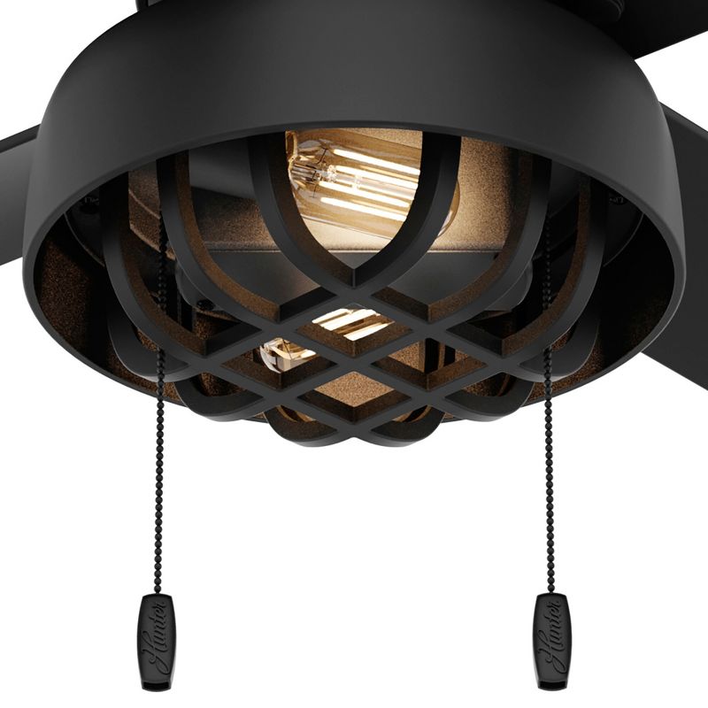 52&#34; Spring Mill Damp Rated Ceiling Fan (Includes LED Light Bulb) Matte Black - Hunter Fan, 5 of 11