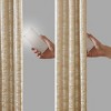 ChicFurnit Curtain Panel Jacquard Lined Total Blackout for Sunlight Blocking and Privacy, Gold, 108"*50"*0.13" - 3 of 4