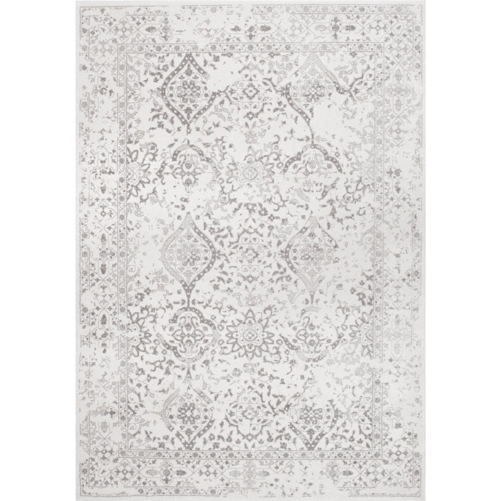 3'x5' Vintage Odell Solid Loomed Area Rug Off White - nuLOOM