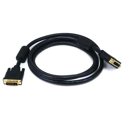 Black Monoprice 105910 6-Feet 28AWG DVI-A to SVGA Video Cable