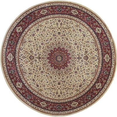 Oriental Weavers Ariana 095J3 Ivory/ Red Indoor Area Rug - 6' Round
