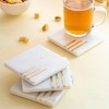 Lexi Home Marble 4 Pc. Square Coasters - Triple Brass Inlay - 4 of 4