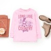 Long Live Country Girls Glitter - Youth Long Sleeve Graphic T-Shirt - 2 of 4