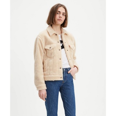 levis denim sherpa trucker jacket womens