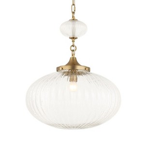 Uttermost Glass Pendant – Bellaire 20 Inch Clear Shade Hanging Light - 1 of 4