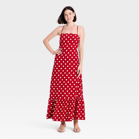 Женские платья A New Day Women's Open-Back Maxi Dress - A New Day™ Red M