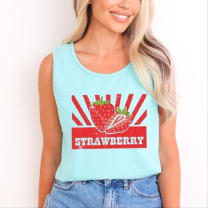 Simply Sage Market Strawberry Rays Garment Dyed Tank - 1 of 3
