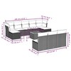 vidaXL Patio Sofa Set with Cushions Outdoor Furniture 11 Piece Poly Rattan - Gray - 3 of 4
