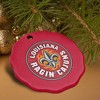 University of Louisiana at Lafayette Primary Logo Porcelain Scalloped Holiday Christmas Tree Ornament  2.8" (7.1 cm) - 4 of 4