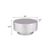 30" Metal Modern Round Coffee Table with Hand-Hammered Texture and Finish for Living Room - 2 of 4