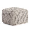 Anji Mountain Lafayette Square Pouf Black/Ivory: Cotton Ottoman, Fair Trade, No Assembly Required - 2 of 4