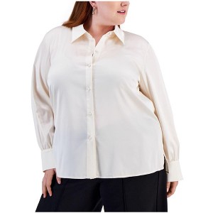 bar III Womens Collared Button Up Shirt - 1 of 1