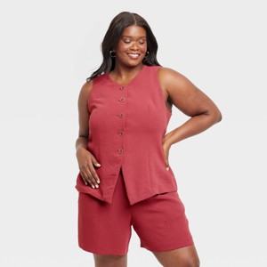 Women's Signature Crepe Long Line Vest - A New Day™ - 1 of 3