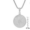 Steeltime 24" double sided stainless steel lord's prayer and serenity prayer pendant. Color Options: Silver, Gold, Rose Gold - 3 of 4
