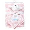 Hudson Baby Infant Girl Plush Blanket with Security Blanket, Sheep, One Size - 2 of 4