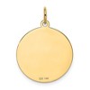 Black Bow Jewelry 14k Yellow Gold Laser Etched Pug Disc Pendant, 19mm - 3 of 4
