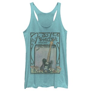 Women's Fender Since 1946 Retro Poster Racerback Tank Top - 1 of 4