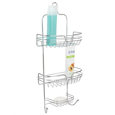 Home Basics Sleek Chrome Plated Steel Shower Caddy