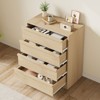 Garvee 4 Drawer Dresser for Bedroom, Natural Nightstand 4 Chest of Drawers with Large Storage, Small Bedside Table for Living Room, Nursery, Entryway - 2 of 4
