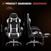 NicBex Adjustable Height Gaming Chair,Ergonomic Office Chair with Footrest,Lumbar Support,PU Leather Computer Chair with Headrest for Bedroom - 3 of 4