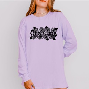 Simply Sage Market Grandma Sunflower Garment Dyed Long Sleeve - 1 of 3