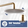 CASAINC 1-Spray Patterns Round 2-Functions 10 Inches Wall Mount Dual Shower Heads with Handheld - 3 of 4