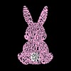 LA Pop Art Easter Bunny - Girl's Word Art Crewneck Sweatshirt - 2 of 3