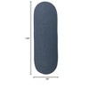 Colonial Mills Reversible Flat-Braid (Oval) Runner Braided Runner, Cobalt Blue 2'4"x9', Oval Shape - 2 of 3