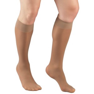 Truform Sheer Compression Stockings, 8-15 mmHg, Women's Knee High Length, 20 Denier - 1 of 4