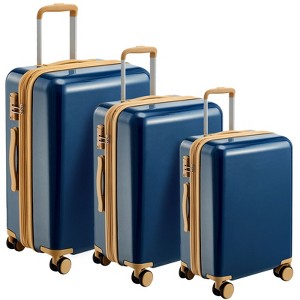 3 Piece Luggage Sets, Hardside Luggage With Triple Telescopic Handle, Safeguard Lock, Smooth Anti Pinch Design Luggage Set 20",24",28" - 1 of 1