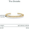 14K Gold Plated Twisted Chunky Bangle Bracelet Lightweight Everyday Jewelry(6.5'') - 3 of 4