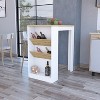 TiramisuBest Wine Storage Pedestal Kitchen Island White and Macadamia with White for Kitchen Islands & Carts - 2 of 4