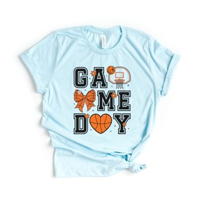 Simply Sage Market Basketball Game Day Coquette Short Sleeve Tee - 1 of 4
