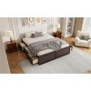 DOMETOUR Wood Queen Size Platform Bed Frame with 6 Drawers, Espresso - 4 of 4