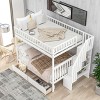 Streamdale Full over Full Bunk Bed with Two Drawers and Storage, White - 3 of 4