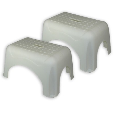 Romanoff Step Stool, White, Pack of 2
