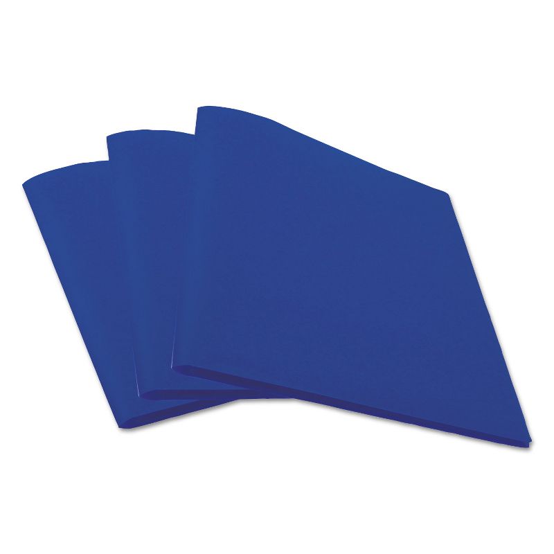 Universal Two-Pocket Plastic Folders 11 x 8 1/2 Navy Blue 10/Pack 20541, 2 of 5