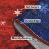 Christmas Area Rug Xmas Snowflake Rug Machine Washable Non Slip Stain Resistant Floor Cover - 3 of 4