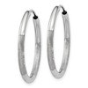 Black Bow Jewelry 2mm, 14k White Gold, Diamond-cut Endless Hoops, 25mm (1 Inch) - 2 of 4