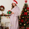Catalonia Womens Plush Long Robe, Warm Comfy Fluffy Bathrobe, Cozy Gift for Woman Wife - 4 of 4