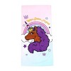Afro Unicorn Standard Beach Towel: Lightweight Cotton Terry, Animal Pattern, Machine Washable for Toddlers & Kids - 2 of 4