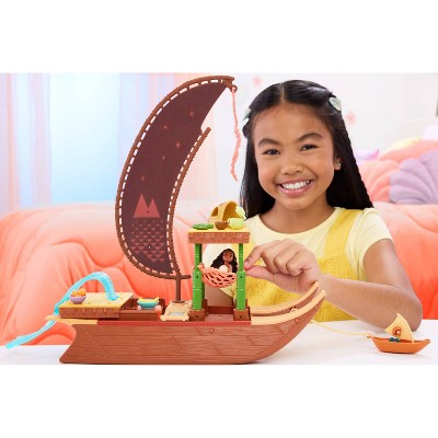 Moana's Adventure Canoe Playset with Doll and Accessories