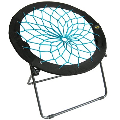 Navy Blue Foldable Outdoor Rocking Chair with Side Table