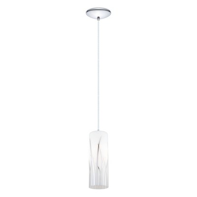 1-Light Rivato Mini Pendant Chrome/White - EGLO