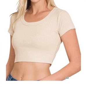 Women's Seamless Ribbed Crop Top - HEIMISH USA - 1 of 1