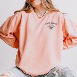 Simply Sage Market Embroidered New York City Lightweight Garment Dyed Sweatshirt - 1 of 4