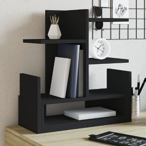 Aghana Digitals Black Plywood Desktop Organizer with Open Shelves - 49x20x52.5cm, 20kg Capacity for - 1 of 4